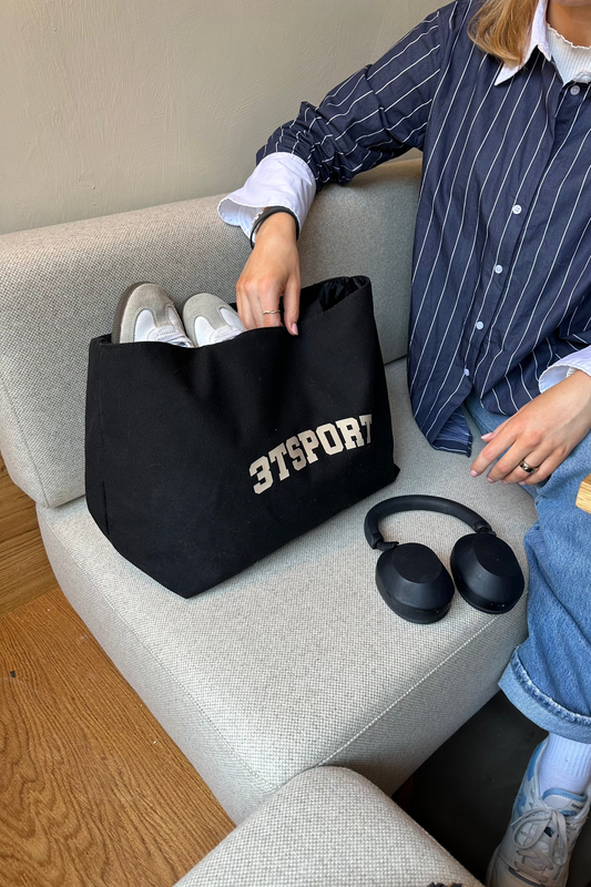 Retro Tote Bag, black