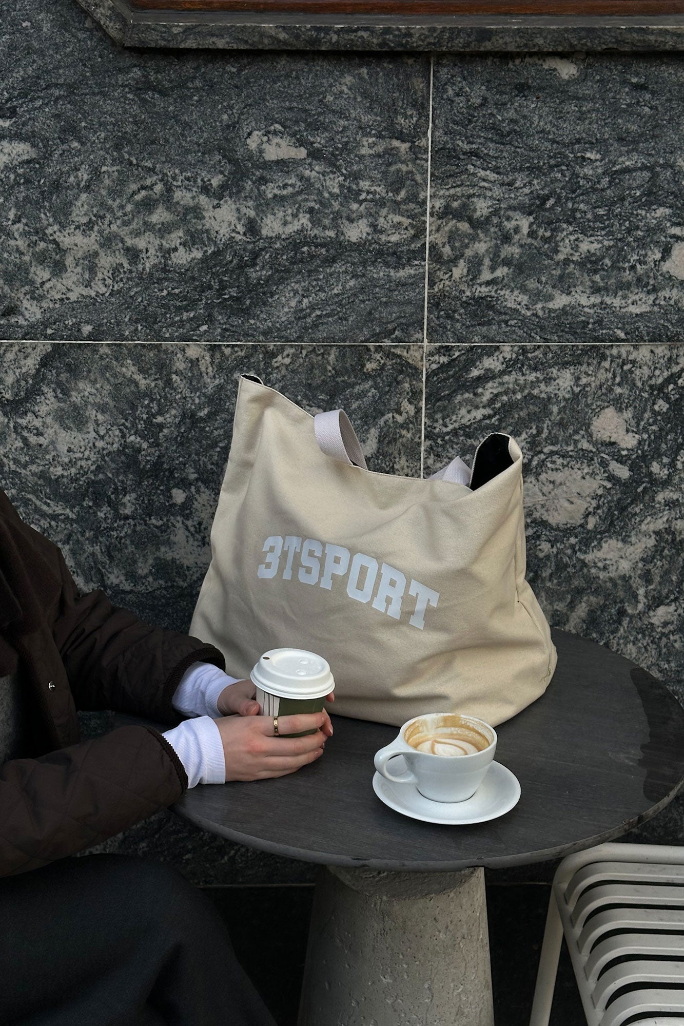 Retro Tote Bag, sand, large