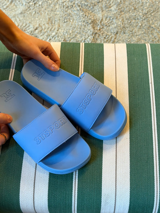 Soft Step Slippers, Sky Blue