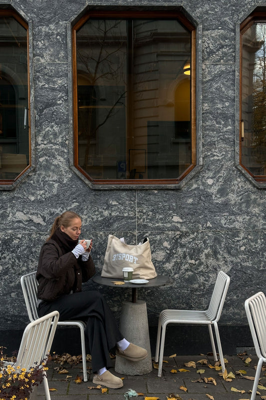 Retro Tote Bag, sand, large